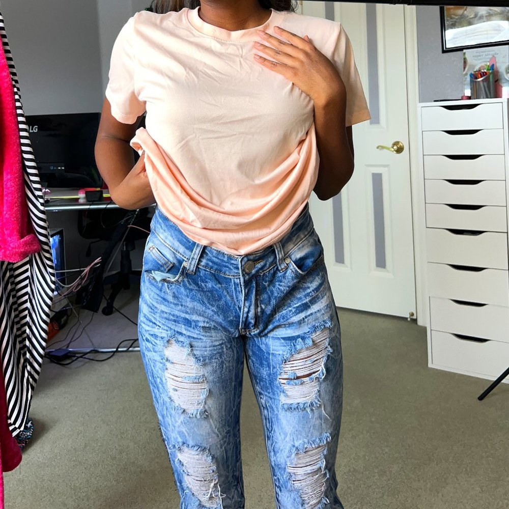 Ripped Light Blue Jeans